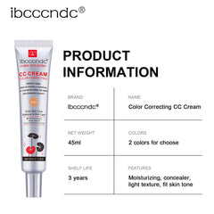 Moisturizing Correcting CC Cream Waterproof Anti-sweat Makeup Before Concealer Lasting Women Makeup Protect Skin Erborian Make