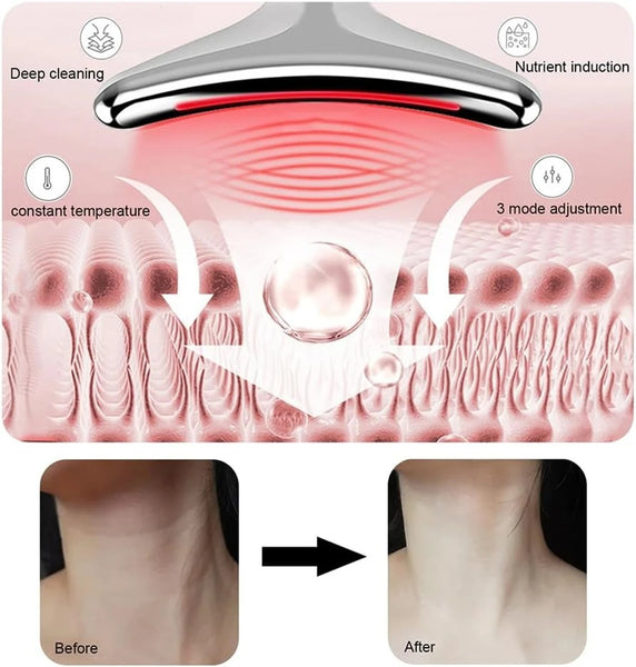 Neck Face Lifter EMS Neck Face Lifting Massager Skin Tighten Device LED Photon Therapy Anti Wrinkle Double Chin Remover 7 Modes