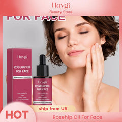 Pure Rosehip Oil Firming Delicate Pores Smooth Repair Facial Moisturizing Fade  Fine Lines Wrinkles Acne Blackheads Face Care AL