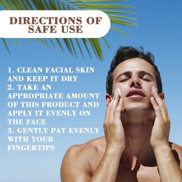 Men's Summer Outdoor Isolation UV Protection Sun Screen Gentle Energy Skin Care Natural Sunscreen SPF 50 Skin Whitening Cream