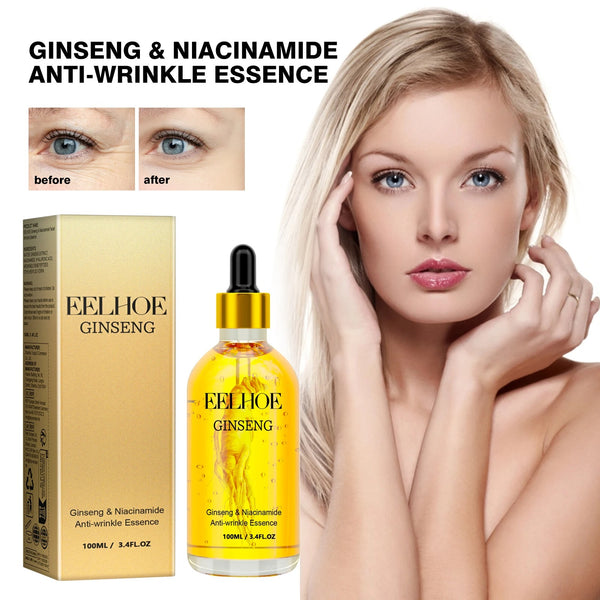 Ginseng Face Serum Natural Organic Plant Essence Reduce Wrinkles Shrink Pores Moisturize Nourish The Skin. Facial Care Products