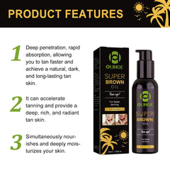 Shine Brown Premium Tanning Accelerator Tanning Oil for Outdoor Sun Suntan Oil Natural Tan with Mild Ingredients Super Brown Oil