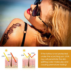 EELHOE Body Sun Cream Tattoo Protection Cream Nature Color Outdoor Isolation Protection UV Moisturizing Stop Tattoos From Fading