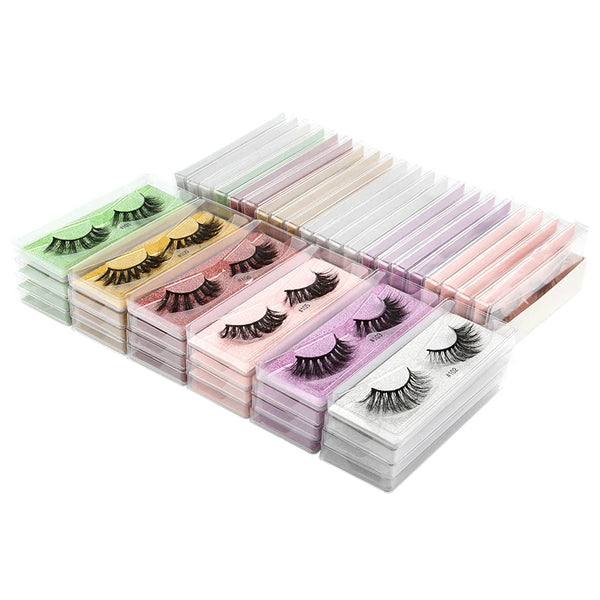 Wholesale Mink Eyelashes 4/10/30/100pcs 3d Mink Lashes Natural fake Eyelashes messy false Eye lashes Makeup False Lashes In Bulk