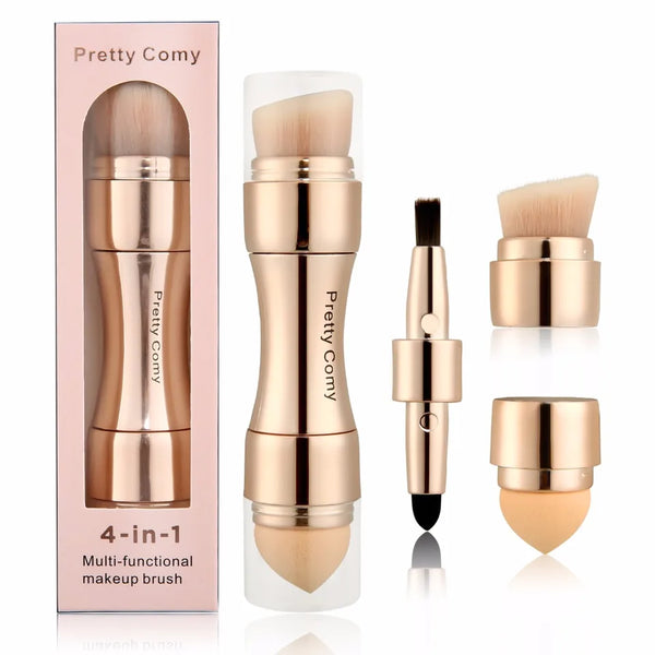 4 In 1 Makeup Brushes Foundation Eyebrow Shadow Concealer Eyeliner Blush Powder Cosmetic Professional Maquiagem Beauty Health