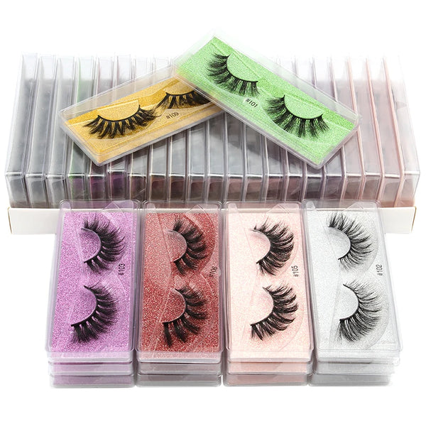 Wholesale Mink Eyelashes 4/10/30/100pcs 3d Mink Lashes Natural fake Eyelashes messy false Eye lashes Makeup False Lashes In Bulk