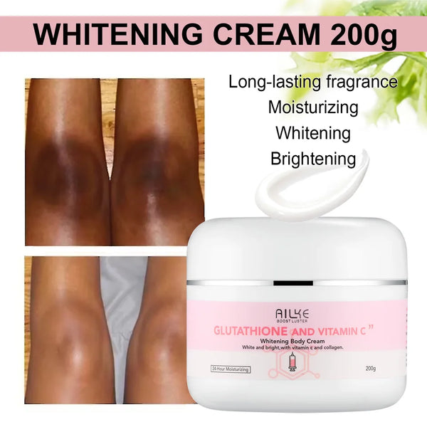 AILKE Vitamin C Cream, Hydration & Brightening Lotion, Improve Dull Skin, Clean Skin, Glowing Beauty Face & Body Care