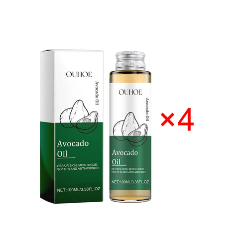 OUHOE Face Skin Recovery Care Body Massage Moisturizing Nourishing Brighter Organic Avocado Oil Shiny & Smooth Hair Carrier Oil