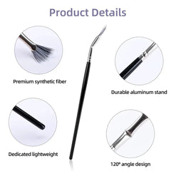 Angled Fan Shaped Eyelash Brush Multifunctional Eyelash Eyebrow Makeup Brush No Smearing Clumping for Upper Lower Eye Lash