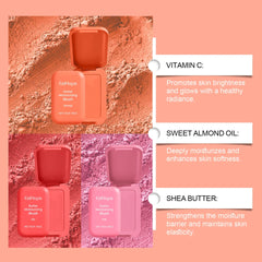 EELHOE Orange Butter Blush Cream Long Lasting Facial Moisturizing Brighten Natural Face Rouge Blusher Contour Makeup Product