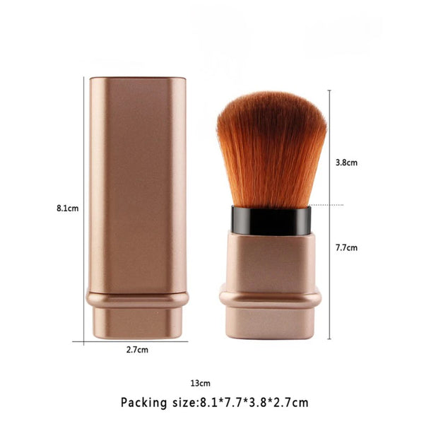 1PC Gold Silver Adjustable Blush Makeup Brush Retractable Portable Foundation Shadow Face Highlighter Telescopic Cosmetic Tools