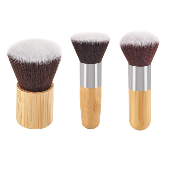 Bamboo Handle Beauty Powder Face Brush Portable Professional Concealers Brushes Soft Large Face Contouring Brush Gifts for Women