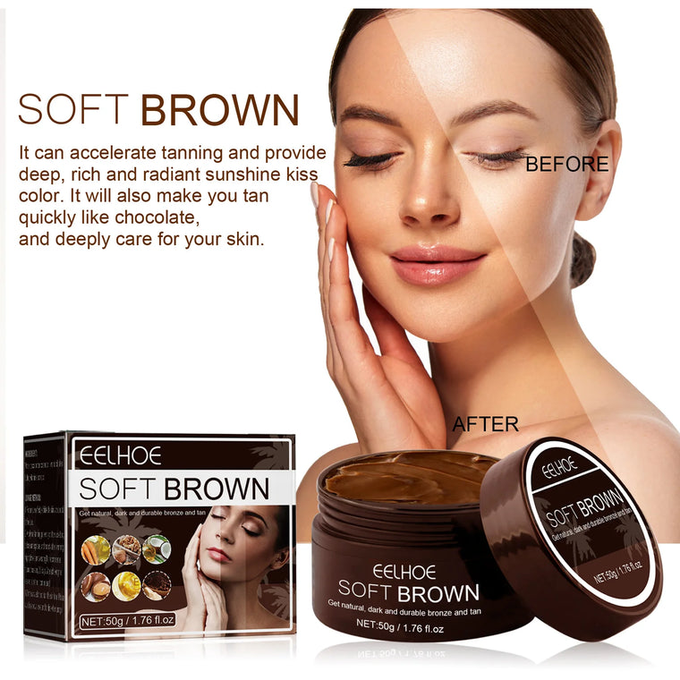 Body Self Tanning Cream Beach Solarium Outdoor Sun Suntan Protection Fast Brown Tanner Face Bronzer Tan Accelerator Cream