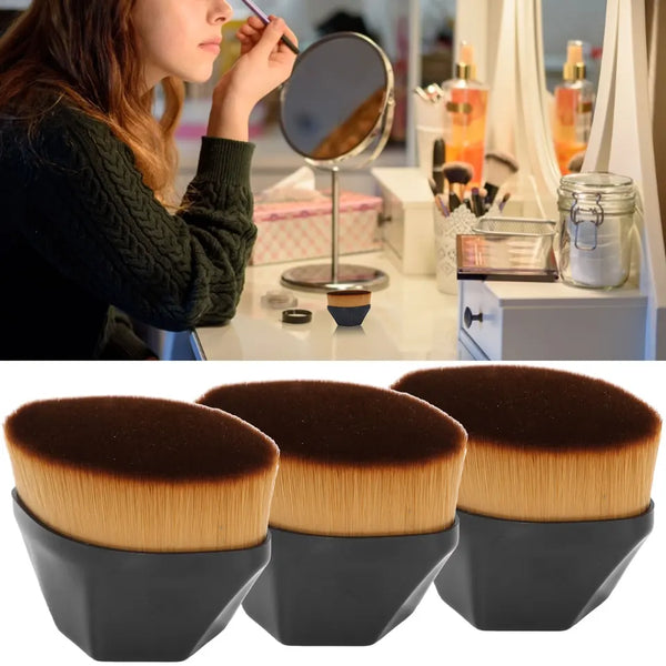 3pcs Makeup Liquid Foundation Brushes Cosmetic Flat Blush Brushes Cosmetic BrushesBlack