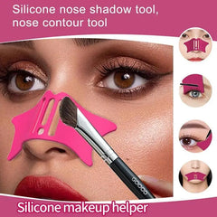 Nose Contour Template Silicone Highlighter Shield Applicator Guard Makeup Tool Face Make Up Stencils Eyeliner Stencils Wing Tips