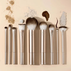 Au Naturale 9 Piece Makeup Brush Set, For Liquid, Cream, & Powder Foundation, Eyeshadow, Blush, & ,  Quality Face Brushes, Gift