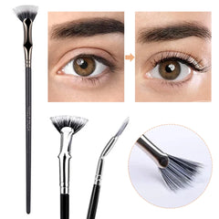 Angled Fan Shaped Eyelash Brush Multifunctional Eyelash Eyebrow Makeup Brush No Smearing Clumping for Upper Lower Eye Lash