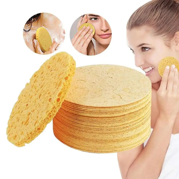 30pcs cleansing sponges Face Scrubber Sponge Compressed Facial Exfoliation Sponge cleansing sponges Makeup Removal Sponge Pad