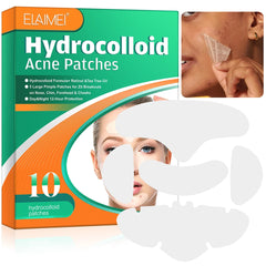 10pcs Full Face Pimple Patches Acne Removal Pimple Extraction Mask Protect Skin Face Cleaning for Nose Chin Forehead for Cheek