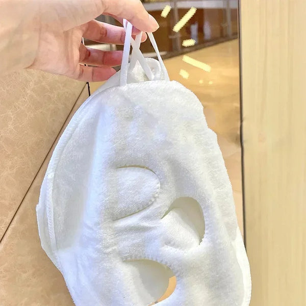 Cotton Hot Compress Towel Mask Soft Wet Compress Steam Heating Cold Face Towel Opens Skin Pore Deep Clean Beauty Face Care Tools