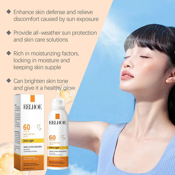 EELHOE Moisturizing Protective Spray Refreshing Hydrating Protective Milk Isolating UV Skin Care Moisturizing Repair Cream