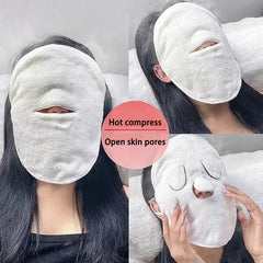 Cotton Hot Compress Towel Mask Soft Wet Compress Steam Heating Cold Face Towel Opens Skin Pore Deep Clean Beauty Face Care Tools