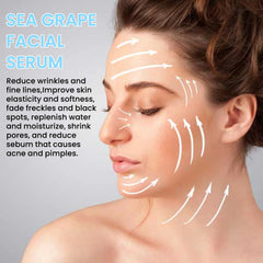 Sea Grape Facial Essence Lifting Firming Serum Reduces Wrinkles Shrinks Pores Improves Rough Skin Moisturizes Face Care Products