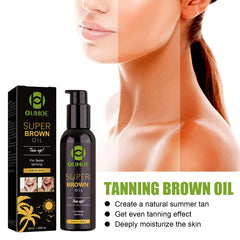 Shine Brown Premium Tanning Accelerator Tanning Oil for Outdoor Sun Suntan Oil Natural Tan with Mild Ingredients Super Brown Oil